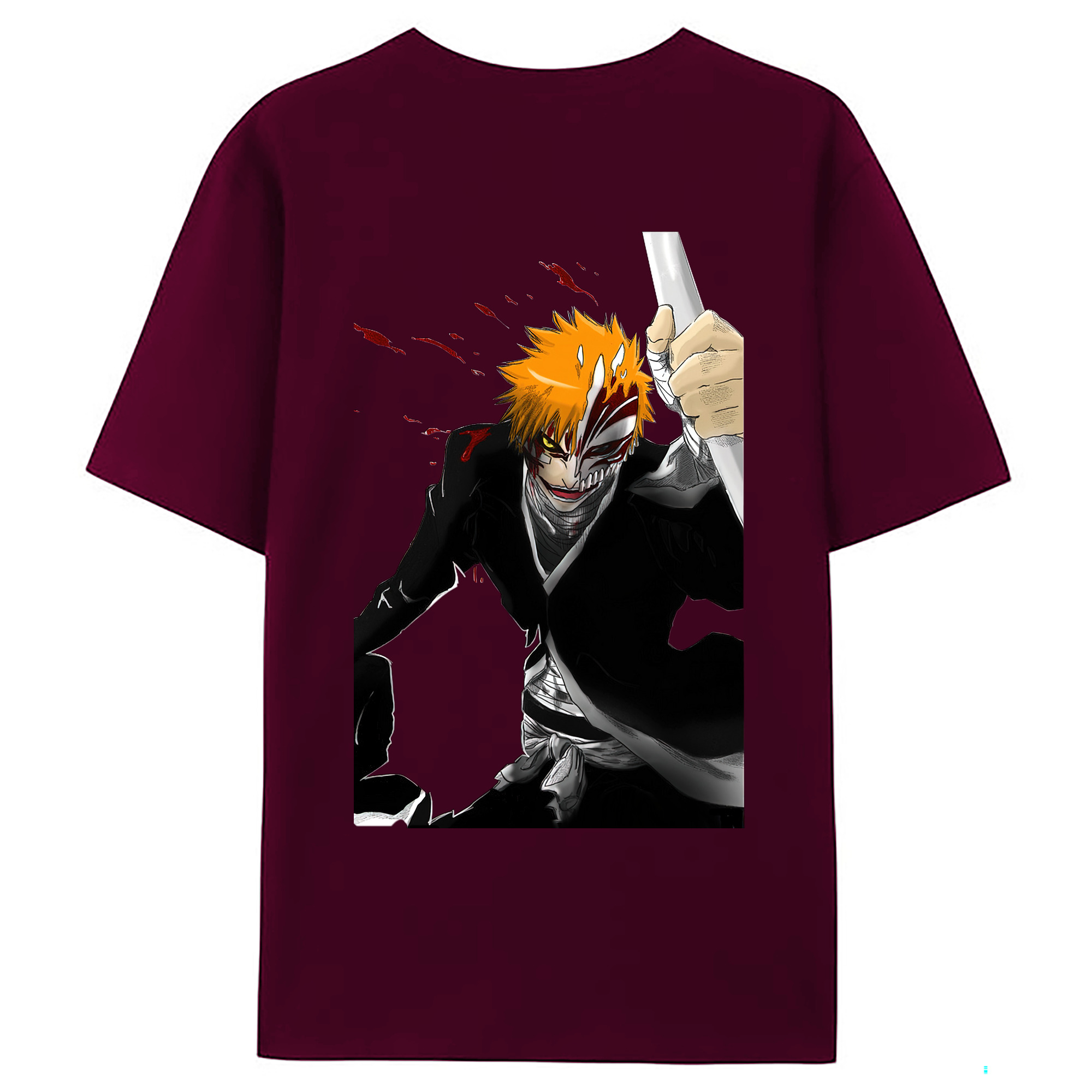 （画像用） ブリーチ 黒崎一護（くろさき いちご）BLEACH Kurosaki Ichigo レディース半袖Tシャツ(バックプリント)